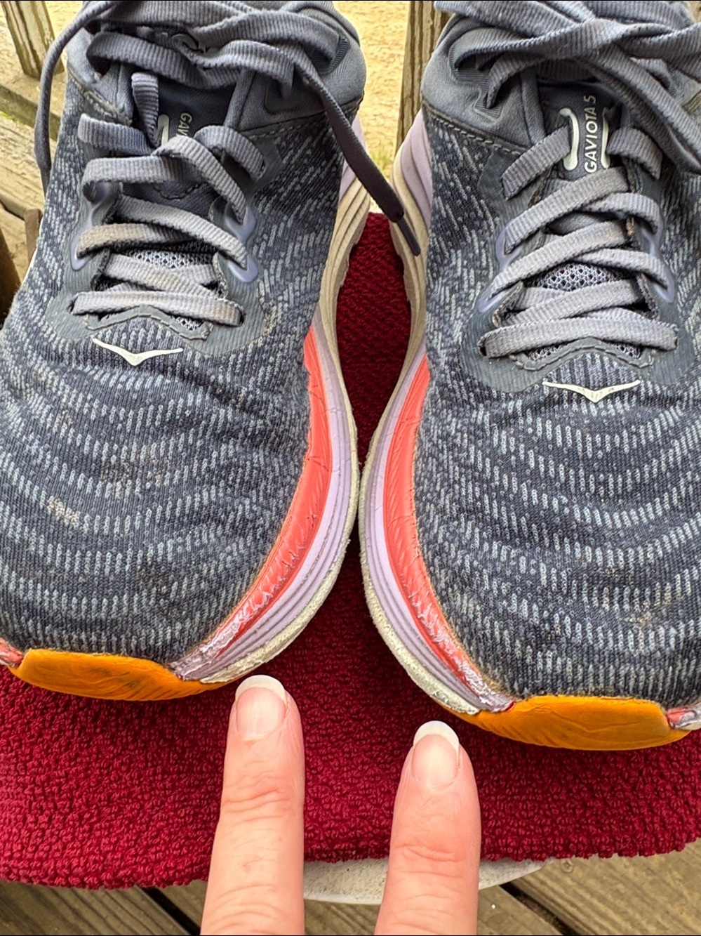 Woman’s Hoka Gaviota 5  Blue Gray Sz 7 - Picture 6 of 16